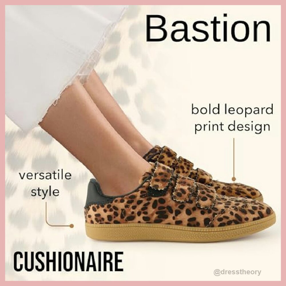 Vegan Hair Calf Sneakers with Hook Loop Closure, Lightweight Comfort - Picture 5 of 8